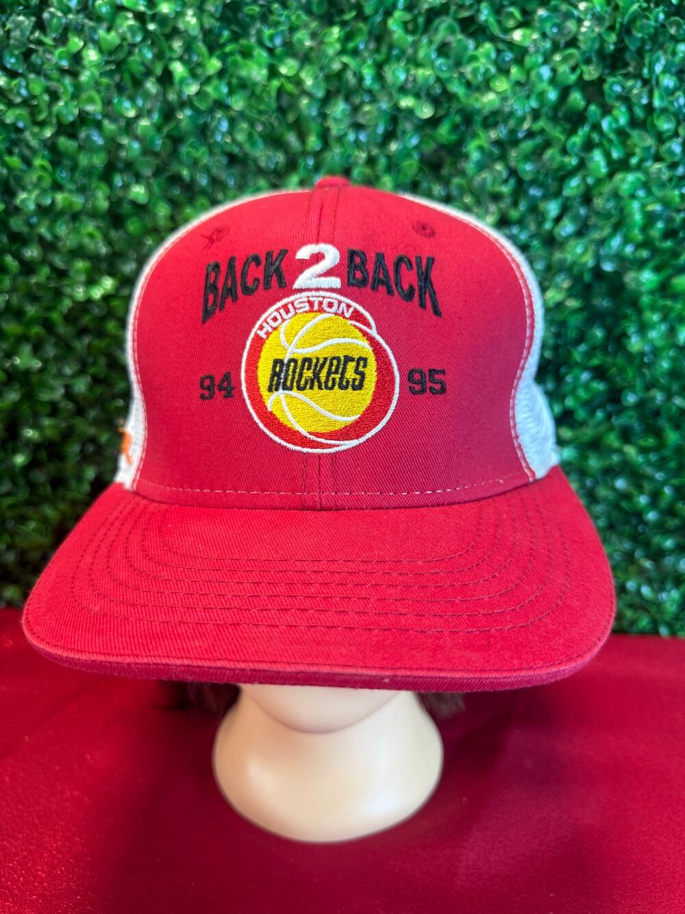 Whataburger Houston Rockets 1994 1995 Back To Back Champions Trucker Hat